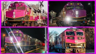 Trains on The MBTA Franklin Line Part 13