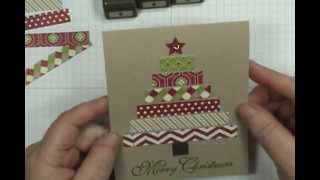 Easy Pattern Paper Christmas Tree Card