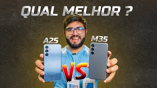 COM ELES! Galaxy A25 vs Galaxy M35! Tem muita diferença?  Qual COMPRAR?