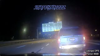 Georgia State Patrol Nighthawks PIT Fleeing Vehicle into the Abyss