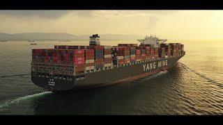 4K UHD - YANG MING 368 Meters Container Ship YM WORLD