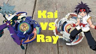 Kai ( Dranzer Gigs ) vs Ray ( Driger Gattling )  Epic clash - Beyblade G revolution