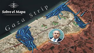 ISRAEL rodea la ciudad de GAZA [Sobre el Mapa]