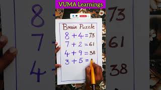 Puzzle | #maths #shortsfeed #vumalearnings #shortvideo #education #explore