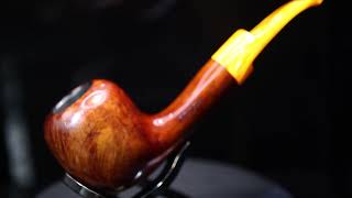 Lorenzo Matera Stresa Smooth Bent Billiard 8708 Estate Pipe SWIRL GRAIN