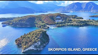 Skorpios Island, Greece - 4K Drone Video