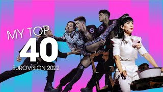 My Top 40 (2 year later) | Eurovision 2022 | ESC THROWBACK