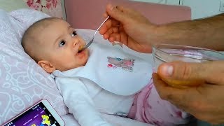 Cute Baby, Nehir, feed for the first time