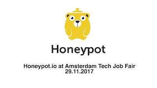 Honeypot.io holding a presentation at Amsterdam Tech Job Fair - 29th November 2017