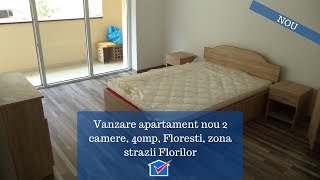 Vanzare apartament nou 2 camere, 40mp, Floresti, zona strazii Florilor