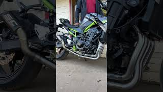 SC Project SS full system exhaust installed on Kawasaki z900