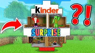 How JJ and Mikey Built a House inside KINDER SURPRISE in Minecraft (Maizen)