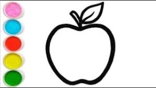 How to draw an Apple 🍎 easy art tutorial for beginners