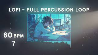 80 BPM Full Percussion Loops 7 [FREE Serpent Lofi Sample Packs] | Royalty Free Loops & Samples