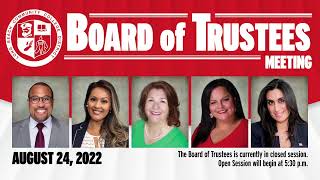 LBCCD Board of Trustees Meeting - August 24, 2022