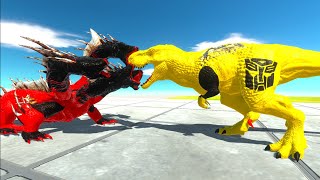 VENOM HYDRA vs T REX RESCUE MISSION DEATH RUN - Animal Revolt Battle Simulator