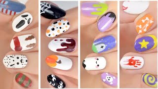 Nail Art For Halloween 🎃 Quick & Easy Last-Minute Nail Design Compilation For Halloween!