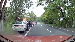 Accident Caught on my Dashcam on NH 715 (Assam Trunk Road), Kaziranga National Park #shorts