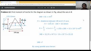 Problem 12-Moment of inertia of triangular section