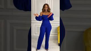 Gorgeous Blue Offshoulder Jumpsuit | Latest Trendy Fashion Styles #model #fashion #beauty #ootd