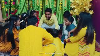 Dhyati Anpadhari 🤣🤣 with cousins at Haldi Function 🎉💐🫶🧿❤️