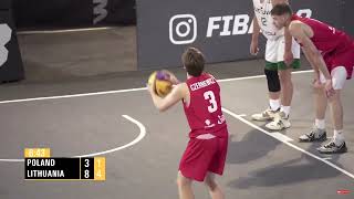 FIBA 3x3 Nations League 2022  U21 Europe East  Polska vs Litwa 17:19