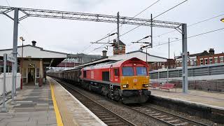 DB Schenker Class 66 66041 passing through Harrow & Wealdstone 9th February 2019