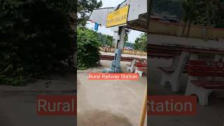 A Peaceful Village Indian Railway station.Train Travel.Rural village people lifestyle.Train video