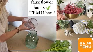 Faux Flower Hacks and staging furniture | TEMU