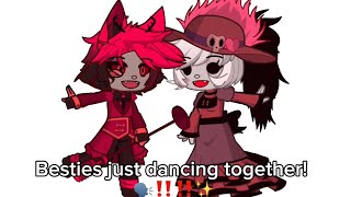 Besties just dancing together!✨💞||Alastor and Rosie||Hazbin Hotel||Gacha Life 2||Animation test