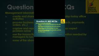 #shorts, Management Information System MCQs-Q4, Multiple Choice Questions, Interview Question Answer