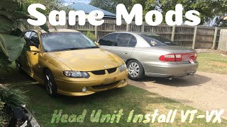 How to install a head unit VT-VX Commodore