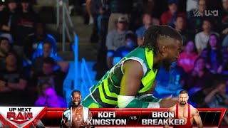 RAW 14/10/24 FULL MATCH - Bron Breakker vs Kofi Kingston