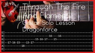 Through The Fire And Flames Guitar Solo Lesson - Dragonforce (with tabs)