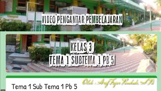 Pembelajaran kelas 3 Tema 1 Subtema 1 Pb 5