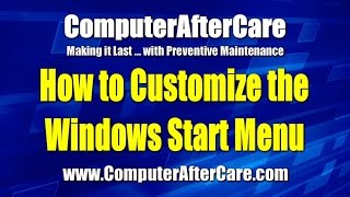 Customize Start Menu