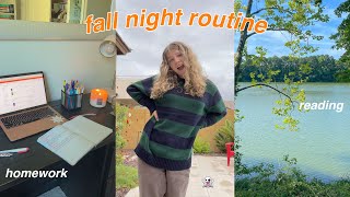 productive fall school night routine 2022