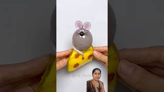 🐁 🧀🧀 mouse cheese squishy DIY with Nano Tape! #youtubeshorts