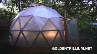 Golden Hour inside a 15' Geodesic Dome Greenhouse