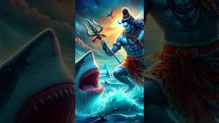 🙏🕉️ Lord Shiva Vs Shark 🕉️🙏 #ai #shorts #viralvideos