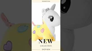 Plush yallow Unicorn Toy (Yellow)