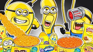 DESPICABLE ME 4 - Mega Minions Mukbang Convenience Store YELLOW Food Mukbang Animation | ASMR