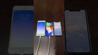 iPhone 6 Plus on iOS 9 vs iPhone X on iOS 14 vs iPhone X on iOS 16 boot up test #shorts #iphone #ios