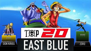 TOP 20 EAST BLUE STRONGEST CHARACTERS - One Piece Power Levels - AnimeScale