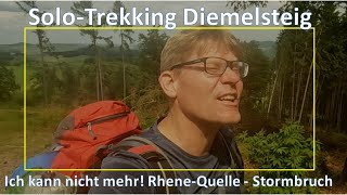 Ich kann nicht mehr: Solo-Trekking Diemelsteig Rhene-Quelle bis Stormbruch (Tag 3)