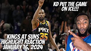 REACTION TO KINGS AT SUNS | FULL GAME HIGHLIGHTS | January 16, 2024