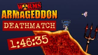 Worms Armageddon (PC) - Deathmatch speedrun in 1:46:35 (new PB!)