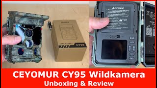 Solar Wildkamera CEYOMUR CY95 || Unboxing & Review (4K 30fps, WiFi & Bluetooth)