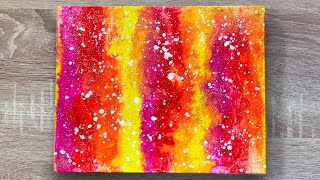 Abstract Acrylic Painting With Multiple Techniques