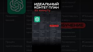 Идеальный контент план за минуту #ии